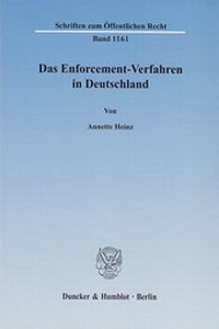 Abbildung von: Das Enforcement-Verfahren in Deutschland. - Duncker & Humblot