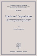 Cover: Macht und Organisation. - Duncker & Humblot