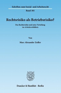 Abbildung von: Rechtsrisiko als Betriebsrisiko? - Duncker & Humblot