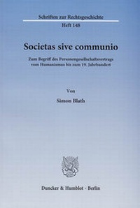 Abbildung von: Societas sive communio. - Duncker & Humblot