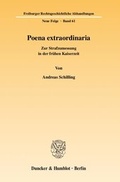 Cover: Poena extraordinaria. - Duncker & Humblot