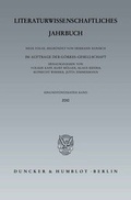 Cover: Literaturwissenschaftliches Jahrbuch. - Duncker & Humblot