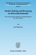 Abbildung von: Market Making und Betreuung im Börsenaktienhandel. - Duncker & Humblot