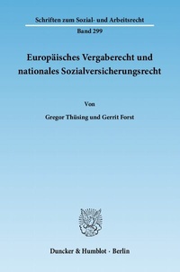 Abbildung von: Europäisches Vergaberecht und nationales Sozialversicherungsrecht. - Duncker & Humblot