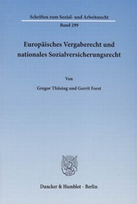 Abbildung von: Europäisches Vergaberecht und nationales Sozialversicherungsrecht. - Duncker & Humblot