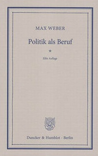 Abbildung von: Politik als Beruf. - Duncker & Humblot