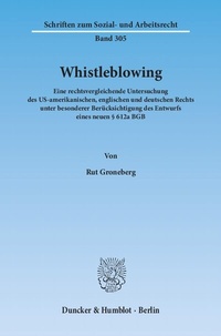 Abbildung von: Whistleblowing. - Duncker & Humblot