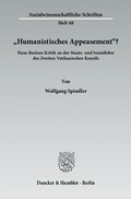 Cover: "Humanistisches Appeasement"? - Duncker & Humblot