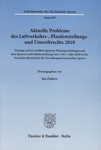Abbildung von: Aktuelle Probleme des Luftverkehrs-, Planfeststellungs- und Umweltrechts 2010. - Duncker & Humblot