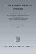 Cover: Literaturwissenschaftliches Jahrbuch. - Duncker & Humblot
