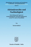 Abbildung von: Aktionärsrechte und Nachhaltigkeit. - Duncker & Humblot