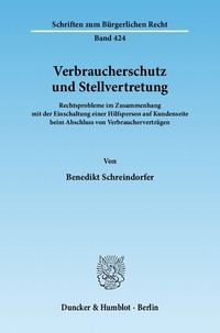 Abbildung von: Verbraucherschutz und Stellvertretung. - Duncker & Humblot
