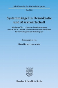 Abbildung von: Systemmängel in Demokratie und Marktwirtschaft. - Duncker & Humblot