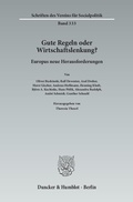 Cover: Gute Regeln oder Wirtschaftslenkung? - Duncker & Humblot