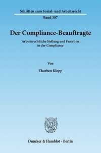Abbildung von: Der Compliance-Beauftragte. - Duncker & Humblot