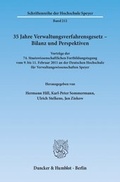 Cover: 35 Jahre Verwaltungsverfahrensgesetz - Bilanz und Perspektiven. - Duncker & Humblot