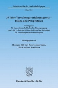 Abbildung von: 35 Jahre Verwaltungsverfahrensgesetz - Bilanz und Perspektiven. - Duncker & Humblot