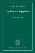 Abbildung von: Legalität und Legitimität. - Duncker & Humblot
