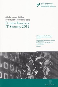 Enlarge image Cover: Current Issues in IT Security 2012. - Duncker & Humblot