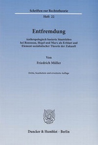 Abbildung von: Entfremdung. - Duncker & Humblot