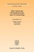 Cover: Liber amicorum Christoph Krampe zum 70. Geburtstag. - Duncker & Humblot