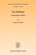 Cover: Lex Irnitana. - Duncker & Humblot