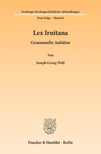 Enlarge image Cover: Lex Irnitana. - Duncker & Humblot