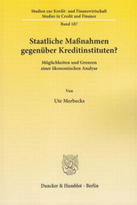 Abbildung von: Staatliche Maßnahmen gegenüber Kreditinstituten? - Duncker & Humblot
