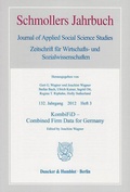 Cover: KombiFiD - Combined Firm Data for Germany. - Duncker & Humblot