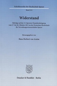 Abbildung von: Widerstand. - Duncker & Humblot
