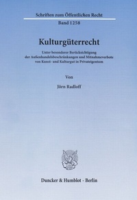 Abbildung von: Kulturgüterrecht. - Duncker & Humblot