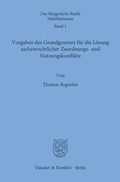 Cover: Vorgaben des Grundgesetzes f&uuml;r die L&ouml;sung sachenrechtlicher Zuordnungs- und Nutzungskonflikte. - Duncker & Humblot