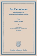 Cover: Der Patriotismus. - Duncker & Humblot