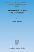 Abbildung von: Der besondere Vertreter im Aktienrecht. - Duncker & Humblot