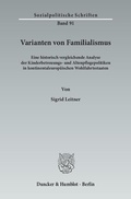 Cover: Varianten von Familialismus. - Duncker & Humblot