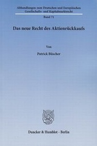 Abbildung von: Das neue Recht des Aktienrückkaufs - fibre