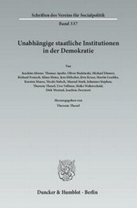 Abbildung von: Unabhängige staatliche Institutionen in der Demokratie - Duncker & Humblot