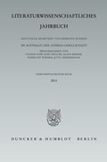 Cover: Literaturwissenschaftliches Jahrbuch. - Duncker & Humblot