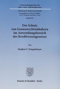 Abbildung von: Der Schutz von Genussrechtsinhabern im Anwendungsbereich des Kreditwesengesetzes - fibre