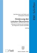 Cover: F&ouml;rderung der Lokalen &Ouml;konomie. - Duncker & Humblot