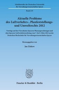 Abbildung von: Aktuelle Probleme des Luftverkehrs-, Planfeststellungs- und Umweltrechts 2012 - fibre