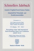 Cover: Proceedings of the 10th International Socio-Economic Panel User Conference (SOEP 2012). - Duncker & Humblot