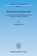 Abbildung von: Mediation im Aktienrecht. - Duncker & Humblot