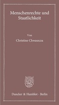 Cover: Menschenrechte und Staatlichkeit. - Duncker & Humblot