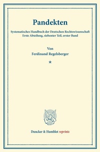 Abbildung von: Pandekten - Duncker & Humblot