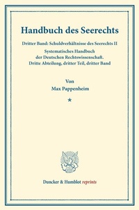 Abbildung von: Handbuch des Seerechts. - Duncker & Humblot