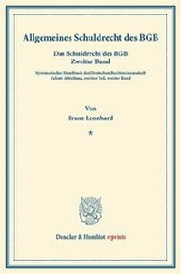 Abbildung von: Besonderes Schuldrecht des BGB - Duncker & Humblot