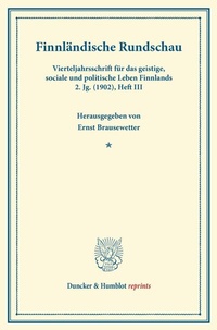 Enlarge image Cover: Finnländische Rundschau. - Duncker & Humblot