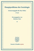 Cover: Hauptprobleme der Soziologie. - Duncker & Humblot