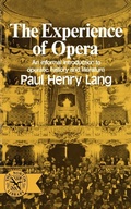 Cover: The Experience of Opera - WW Norton & Co